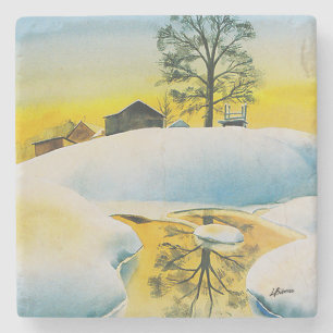 Winterfarm Steinuntersetzer