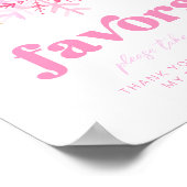 Winterfavorisierungszeichen | Snowflake Geburtstag Poster (Ecke)