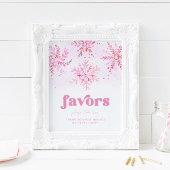 Winterfavorisierungszeichen | Snowflake Geburtstag Poster