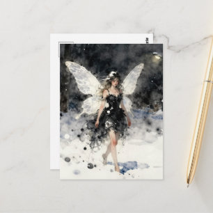Winterfee  postkarte