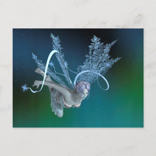 Winterfee Postkarte (Vorderseite)