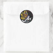 Winterfeen Runder Aufkleber (Tasche)