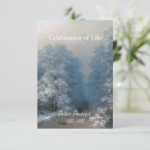 Winterfeier 2 Beerdigung Ankündigung (Stehend Vorderseite)