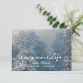 Winterfeier der Beerdigung von Leben Einladung (Stehend Vorderseite)