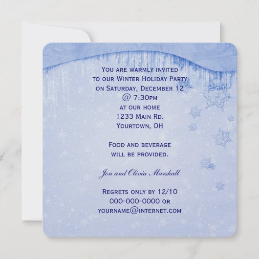 Winterfeier Einladung (Vorderseite)