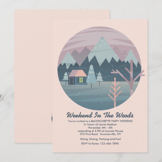 Winterfeier Einladung (Vorne/Hinten)