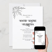 Winterfeier mit Schneeflocken Einladung