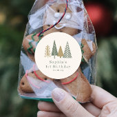 Winterfeier Runder Aufkleber