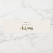 Winterfeier Wasserflaschenetikett (Einzelnes Label)