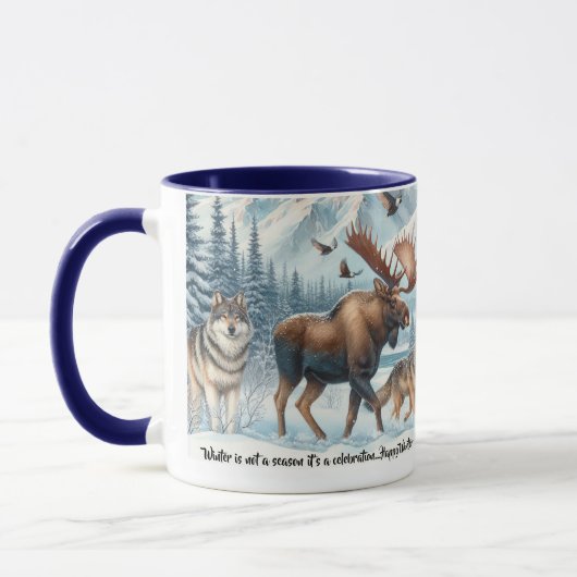 Winterfeier Wildnis im Winter Schnee Tasse (Links)