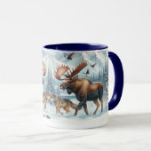 Winterfeier Wildnis im Winter Schnee Tasse (VorderseiteRechts)