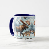 Winterfeier Wildnis im Winter Schnee Tasse (Vorderseite Links)