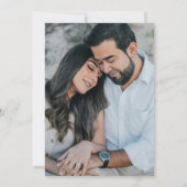 Winterfeierliche Hochzeit des Navy Snowflake Foto Einladung (Rückseite)