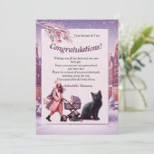 Winterfeiern im Schnee, mit Kätzchen (Stehend Vorderseite)