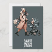 Winterfeiern im Schnee, mit Kätzchen (Rückseite)