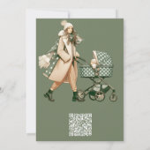 Winterfeiern im Schnee, mit Kätzchen (Rückseite)