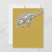 Winterfeiern im Schnee, mit Kätzchen Ankündigung (Rückseite)