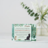 Winterfeiern im Schnee, mit Kätzchen Begleitkarte (Stehend Vorderseite)