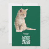 Winterfeiern im Schnee, mit Kätzchen Einladung (Rückseite)