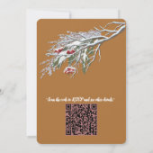 Winterfeiern im Schnee, mit Kätzchen Einladung (Rückseite)