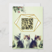 Winterfeiern im Schnee, mit Kätzchen Einladung (Rückseite)