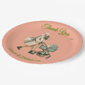 Winterfeiern im Schnee, mit Kätzchen Pappteller (Schrägansicht)