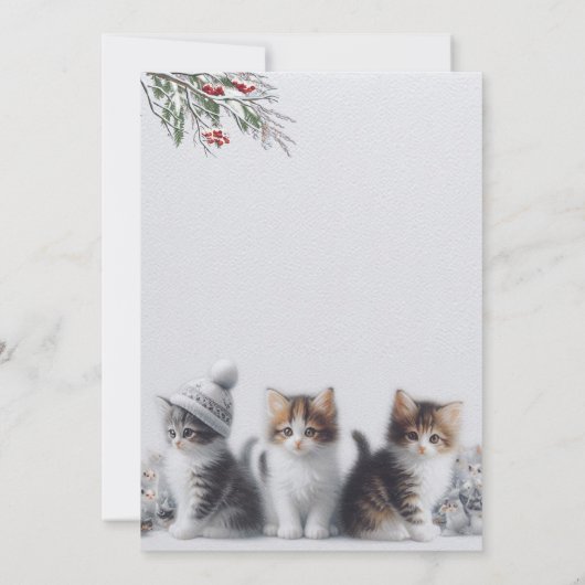 Winterfeiern im Schnee oder in der Sonne. Einladung (Rückseite)