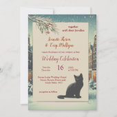 Winterfeiern im Schnee oder in der Sonne. Einladung (Vorderseite)