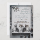 Winterfeiern im Schnee oder in der Sonne. Einladung (Vorderseite)