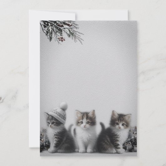 Winterfeiern im Schnee oder in der Sonne. Einladung (Rückseite)