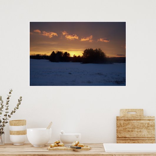 Winterfeld Sunset Poster (Küche)