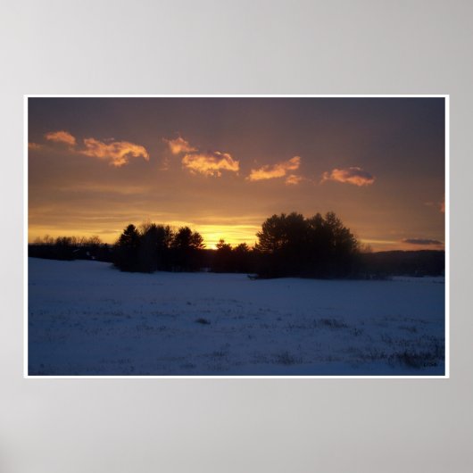 Winterfeld Sunset Poster (Vorne)