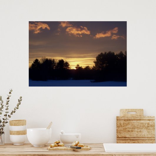 Winterfeld Sunset Poster (Küche)