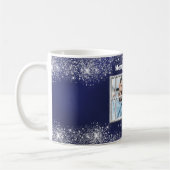 Winterfenster aus blauem Silber-Foto Kaffeetasse (Links)