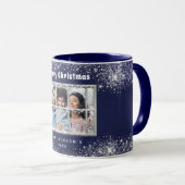 Winterfenster aus blauem Silber-Foto Tasse (VorderseiteRechts)