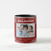 Winterfenster aus rotem Silber-Foto Tasse (Zentrum)