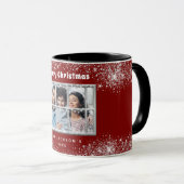 Winterfenster aus rotem Silber-Foto Tasse (VorderseiteRechts)