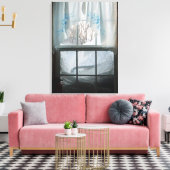 Winterfensteransicht Leinwanddruck (Insitu (Wohnzimmer))