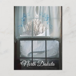 Winterfensteransicht Postkarte