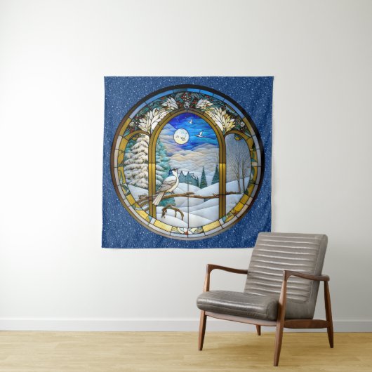 Winterfensterband Wandteppich (Beispiel)