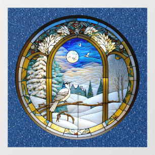 Winterfensterklammer Fensteraufkleber