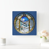 Winterfensterwaage Quadratische Wanduhr (Zuhause)