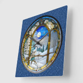 Winterfensterwaage Quadratische Wanduhr (Winkel)