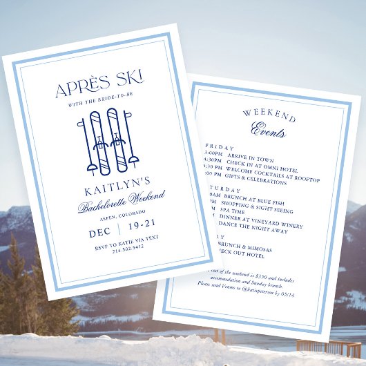Winterferien Apres Ski Bachelorette Wochenende Einladung
