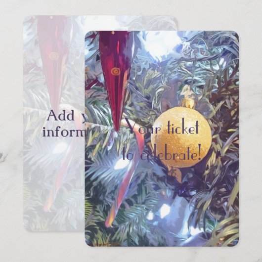 Winterferien Einladung (Vorne/Hinten)