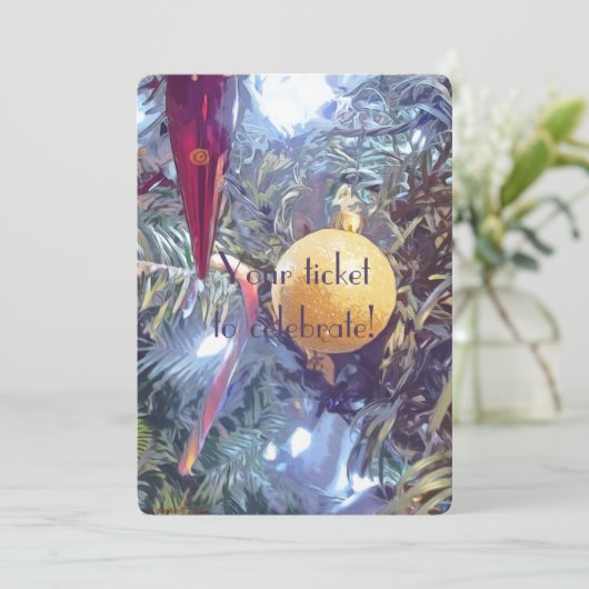 Winterferien Einladung (Stehend Vorderseite)