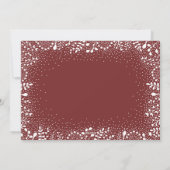 Winterferien-Foto für frostige Branchen Feiertagskarte (Rückseite)