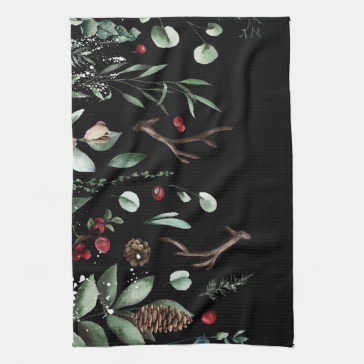 Winterferien Geschirrtuch (Vertikal)