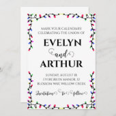 Winterferien Hochzeit speichern Sie das Datum Einl Einladung (Vorne/Hinten)