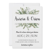 Winterferien Hochzeit speichern Sie das Datum Einl